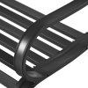 Outsunny 2 Seater Metal Garden Park Bench Porch Chair Furniture Patio Outdoor Park Loveseat Seat Black