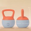 SPORTNOW Soft Kettlebell, 10kg Kettle Bell with Non-Slip Handle for Home Gym Weight Lifting and Strength Training, Orange and Grey