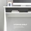 HOMCOM Modern Computer Desk, Home Office Table, Small Writing Desk with Storage Shelf, 90 x 50cm
