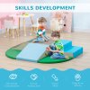 HOMCOM 6 Piece Soft Play Equipment, Kids Foam Blocks Toys for Climb and Crawl, Indoor Activity Play Set Playground for Toddler 1-3 Years Old, Multicoloured