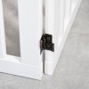 PawHut Freestanding Pet Gate 4 Panel Dog Barrier Folding Safety Fence with Support Feet up to 204cm Long 75cm Tall for Doorway Stairs, White