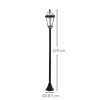 Outsunny 2 PCS 1.3M Garden Solar Lamp Post Lights Solar Powered LED Lantern Patio Pathway Walkway Outdoor Water-Resist Auto Switch 6 Hours Black