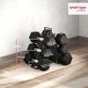 SPORTNOW Hex Dumbbell Set with Weights Storage Rack, Rubber Coated Dumbbells, Non-Slip Chrome Handles, Space-Saving for Home Gym Weight Lifting Strength Training, 2 x 2kg, 2 x 5kg, 2 x 8kg