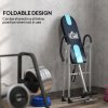 HOMCOM Foldable Gravity Inversion Table Back Therapy Home Fitness Bench Black