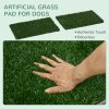 PawHut Dog Toilet, Artificial Grass for Dogs with Tray for Potty Training Indoor Outdoor Use, Puppy Dog Grass Pad Easy to Clean, 2 Packs, 67 x 41cm, Green