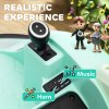 AIYAPLAY Kids Bumper Car, 360 Rotation 12V Waltz Car, Battery Powered Ride-On Toy with Remote Control, Dual Joystick, Music, USB, LED Lights, Horn, for Ages 1.5-5 Years, Green