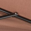 Outsunny 2.3m Half Parasol Semi Round Umbrella Patio Metal Frame Crank Handle for Balcony- NO BASE INCLUDED, Brown