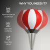HOMCOM Punching Bag with Stand, Freestanding Boxing Set, Speed Bag with Speedball, 126-144cm Adjustable Height, Red