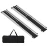 HOMCOM 2PCS Telescopic Wheelchair Ramps, 2.5-4FT/ 75-122cm, 270kg, Folding Aluminium Door Threshold Ramps for Home, Mobility Scooters, Doorways, Steps, Stairs, with Non-slip Surface, Carrying Bag