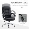 HOMCOM Office Chair Computer Chair Executive Office Chair with Height Adjustable, Comfortable Desk Chair for Home Office Fabric Black