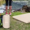 Outsunny Double Air Bed with Foot Pump and Carry Bag, Inflatable Mattress for Guest, Camping, Travel, 195 x 140 x 10cm, White
