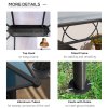 Outsunny 3 x 4m Hardtop Gazebo Canopy with Polycarbonate Roof, Permanent Pavilion Garden Gazebo with Curtains for Patio, Deck, Grey
