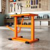 DURHAND 150KG Steel Motorcycle Lift Rubber Platform, Crank Lift Manual Repair Clean Hoist Table Assist Off-Road Dirt Bike Stand, 27.5/39.5H cm, Orange