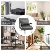 HOMCOM Single Chair Bed, Click Clack Convertible Bed Settee, Modern Velvet Feel Fabric Lounge Couch with Cushion for Living Room, Bedroom, Guest Room