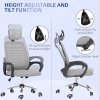 Vinsetto Mesh Office Chair, Ergonomic Computer Desk Chair with Adjustable Headrest, Lumbar Back Support, Armrest, Adjustable Height, Swivel Wheels, Grey