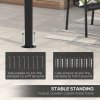 Outsunny 3 x 4m Pergola, Lean to Garden Gazebo with UV-Resistant Canopy and Metal Frame, Outdoor Sun Shade Shelter for Porch, Patio, Deck, Grey