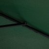 Outsunny Balcony Half Parasol Semi Round Umbrella Patio Crank Handle (2.3 m, Green)- NO BASE INCLUDED