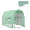 Outsunny 3L x 2W x 2H m Polytunnel Greenhouse, Walk-in Polytunnel Outdoor Garden Flower Vegetable Planter with Zipped Door