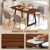 HOMCOM Extendable Dining Table Rectangular Wood Effect Tabletop for 4-6 People with Steel Frame & Hidden Leaves for Kitchen, Dining Room, Living Room