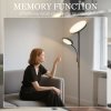 HOMCOM LED Floor Lamp for Living Room, Stepless Dimmable Standing Lamp, Mother and Child Uplighter with Reading Light, 4 Scene Modes, 2700K-6500K Colour Temps, 4 Brightness Levels, Remote Control