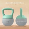 SPORTNOW Soft Kettlebell, 8kg Kettle Bell with Non-Slip Handle for Home Gym Weight Lifting and Strength Training, Grey and Green