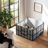 PawHut Whelping Box for Dogs and Puppies, 4 Panel Whelping Pen with Washable Whelping Pad, Wind-Resistant Cloth, Lockable Door, Dog Playpen for Indoor, Outdoor, for Small and Medium Breeds