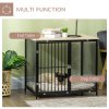 PawHut Dog Crate Furniture Side End Table Indoor Dog Kennel w/ Soft Washable Cushion, Wire Mesh, for Small and Medium Dogs