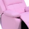 HOMCOM Kids Sofa Armchair Toddler Recliner Children's Chair Lounger Games Chair  PU Leather w/ Storage  (Pink)