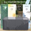 Outsunny Garden Furniture Cover, Waterproof Windproof 420D Heavy Duty Oxford Fabric Rattan Furniture Cover, Rectangular Outdoor Table Chair Set Cover, 235 x 135 x 94cm