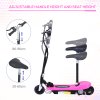 HOMCOM Outdoor Ride On Powered Scooter 120W Motor Bike 2 x 12V Battery - Pink