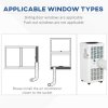 HOMCOM 10000 BTU Air Conditioning Unit, 2.9KW 3-in-1 Portable Air Conditioner, Dehumidifier, Cooling Fan with Remote Control, Digital Display, 2 Speeds, 24H Timer, Window Venting Kit, 22m²