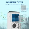 HOMCOM 14000 BTU Portable Air Conditioner, Smart Home WiFi Compatible, 3-in-1 Dehumidifier Cooler Fan, with Sleep Mode, Remote, 24H Timer, Window Venting Kit, A Energy Efficiency, 35m²