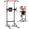 HOMCOM Power Tower Station with Dip Stand, Pull Up Bar Home Office Gym Training Workout Equipment