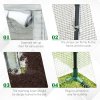 Outsunny 100 x 50 x 150cm Tomato Greenhouse with Roll-up Door, Mini Greenhouse with PE Cover, Outdoor Grow House Small Green House for Yard, Balcony, Garden, White