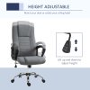 Vinsetto Office Chair, Linen-Feel Fabric Swivel Computer Desk Chair with Adjustable Height and Tilt Function for Home Study Bedroom, Dark Grey