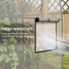 Outsunny 3 x 2 x 2m Polytunnel Greenhouse with Roll-up Door and Mesh Window, Walk-in Grow House Tent with Plastic Cover and Steel Frame, Clear