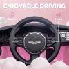 AIYAPLAY Aston Martin DBX Licensed 12V Kids Ride on Car, Kids Electric Car with Remote Control, 4 Suspension Wheels, LED Lights, Music, Horn, Slow Start, for Ages 3-6 Years, Pink