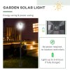 Outsunny Outdoor Garden Solar Post Lamp Photosensitive LED Lantern Bollard Pathway 1.2M Tall - Black