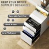 Vinsetto 3-Drawer Filing Cabinet with Lock, Mobile Steel File Cabinet for A4, Legal and Letter Size, Under Desk Drawers with Pre-Assembled Body for Home Office, 30 x 43.5 x 60 cm, White