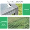 Outsunny Wooden Cold Frame, Small Polycarbonate Greenhouse for Plants with Openable & Tilted Top Cover, Grey, 100 x 65 x 40cm