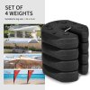 Outsunny Gazebo Weights Set of 4, 12KG Weights for Gazebo Legs with Reinforce Pins and Carry Belt, for Gazebos Shelters Marquees Tents