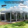 Outsunny 3 x 6m Pop Up Gazebo, Outdoor Canopy Shelter, Marquee Party Wedding Tent with 6 Mesh Walls and Carry Bag, Grey