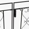 Outsunny Outdoor Garden Arch with Double Gates, Metal Garden Arbor for Climbing Plants, Roses, Vines, Wedding Arch for Outdoor, 114L x 36W x 232H cm, Black