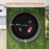 SPORTNOW 8ft Trampoline with Enclosure Net, Spring Cover, Outdoor Trampoline, Garden, Jumping Mat, Black