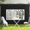 Outsunny Gazebo Side Panels with Window for 3x3(m) or 3x4m Pop Up Gazebo, 2 Pack Sides Replacement, Black