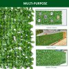 Outsunny 3 X 1m Artificial Plant Wall Panels, Artificial Wall Foliage with Ivy Leaves, Privacy Screen Greenery Grass Wall For Garden Balcony