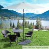 Outsunny 2 Piece Parasol Base, 28 kg Resin Umbrella Stand Weights for Cantilever Parasol with Handles, Bronze Tone