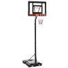SPORTNOW Height Adjustable Basketball Hoop and Stand w/ Plastic Backboard and Weighted Base, Portable on Wheels, 2.6-3.1m, Black
