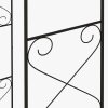 Outsunny Outdoor Garden Arch with Double Gates, Metal Garden Arbor for Climbing Plants, Roses, Vines, Wedding Arch for Outdoor, 114L x 36W x 232H cm, Black