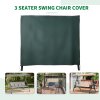 Outsunny 3 Seater 600D Oxford Patio Swing Chair Cover Outdoor Garden Furniture Rain Protection Protector Waterproof Anti-UV, 205 x 124 x 164cm, Deep Green